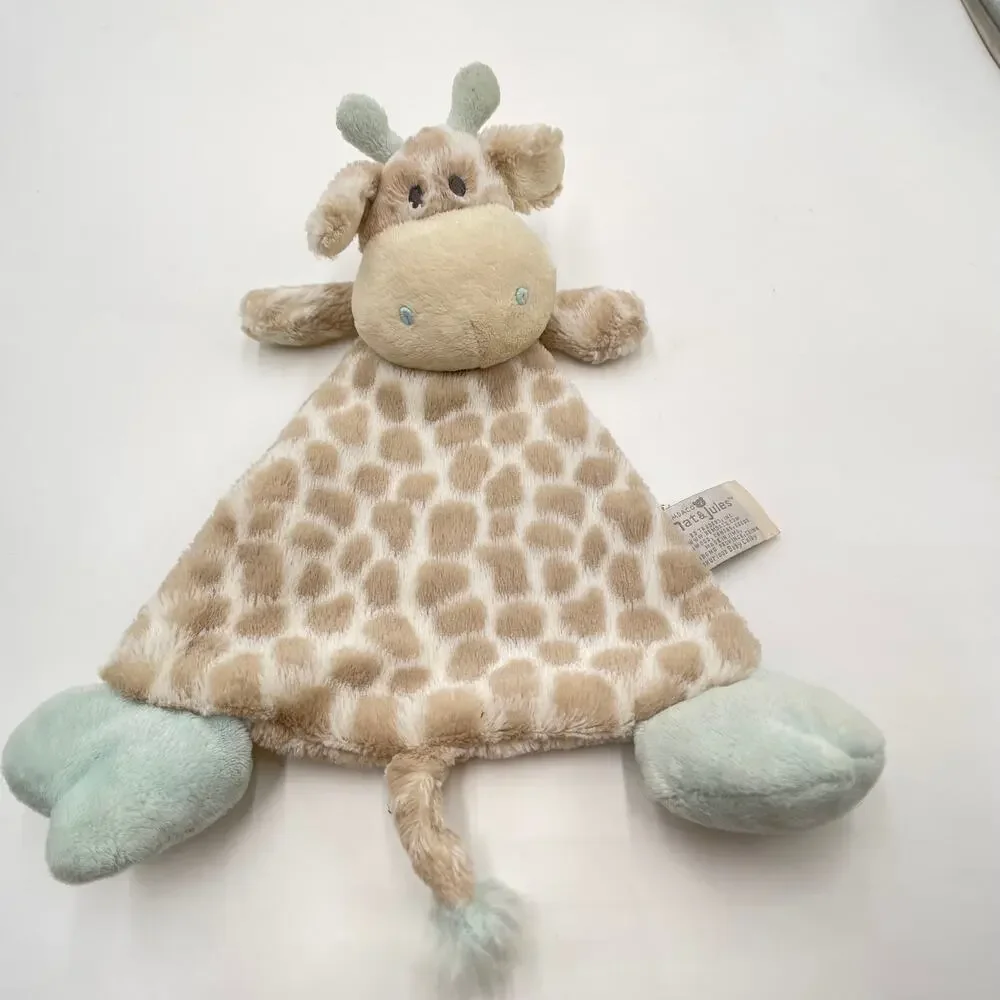 Nat & Jules Demdaco Giraffe Mint Green Big Feet Lovey Luxurious Baby Colby 2014